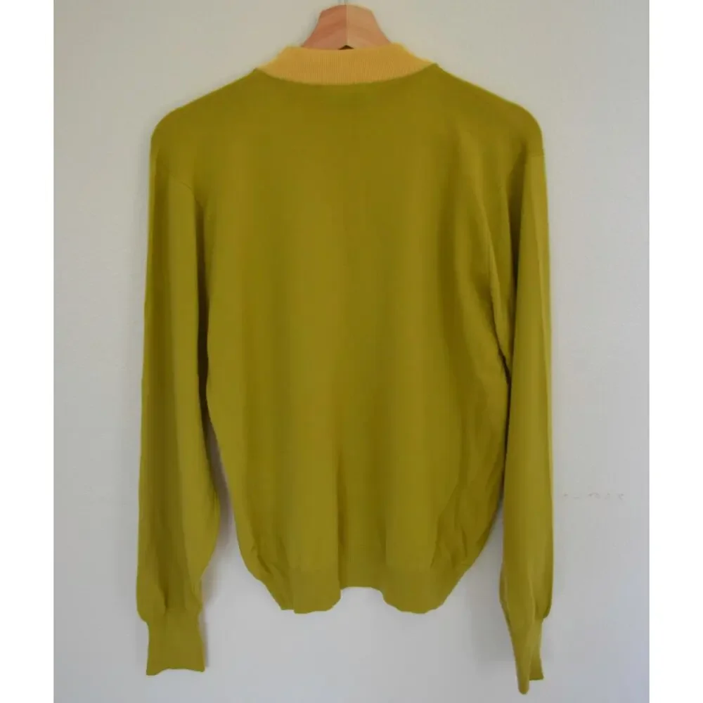 Vintage Chartreuse Mock Neck Sweater